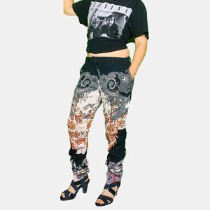 ETRO Italian Nylon Viscose Stretchy Pants. Unique, quirky design XS US 2